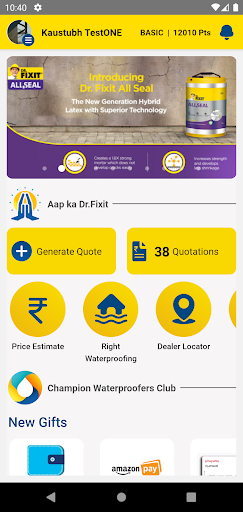 Android application Dr. Fixit Contractor App screenshort