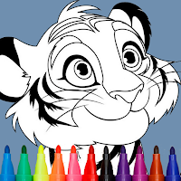Cute Tiger Coloring Book