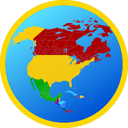 「Map of North America」圖示圖片