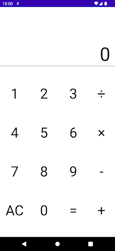 Android application SimpleCalculator screenshort