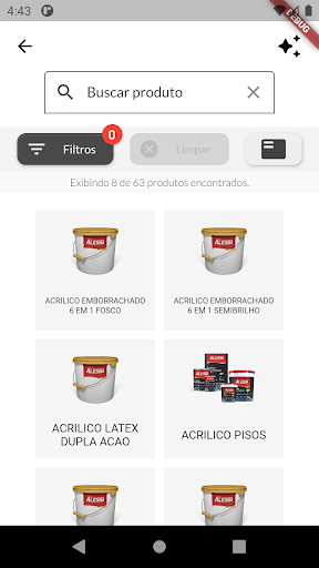 Android application Tintas Alessi screenshort