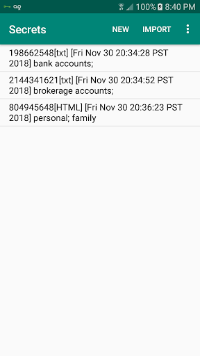 Android application Secrets screenshort