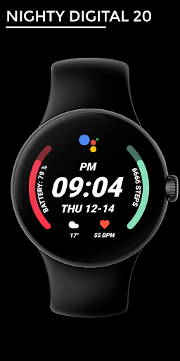 Android application Nighty Digital 20 - watch face screenshort