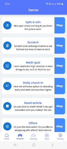 IPL Score Rewards Small games Screen 2