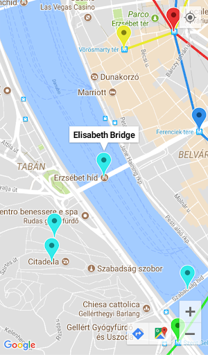 Android application Budapest attractions screenshort