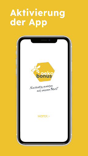 Android application oekobonus - Sammeln Sie Bees! screenshort