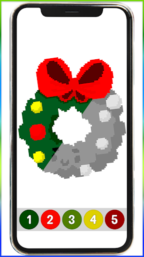 Christmas Pixel Art Coloring Screen 3