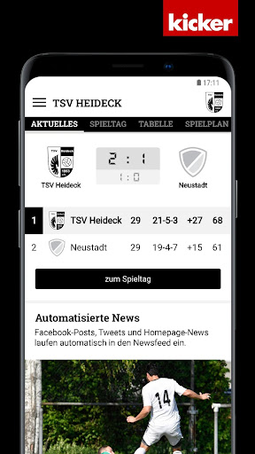 Android application TSV Heideck screenshort