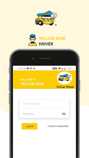 YellowNow-Fahrer Screen 2