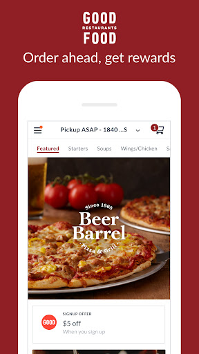 Android application Good Food Rewards screenshort