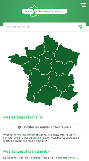Sentiers en France, circuits d Screen 2
