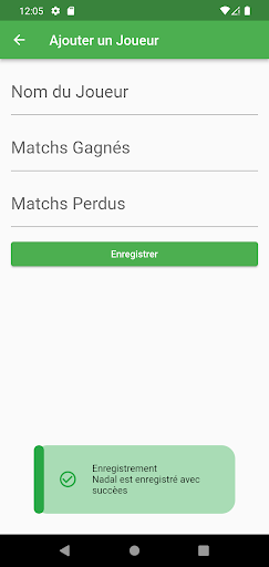 Tennis Players Stats Screen 3