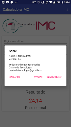 Calculadora IMC Screen 3