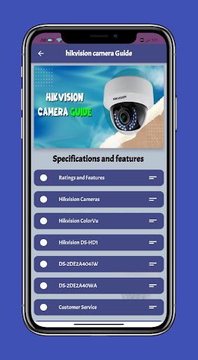 Android application Hikvision camera Guide screenshort