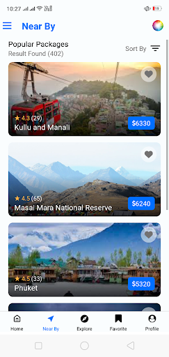 Travel World - Holiday Booking Screen 2