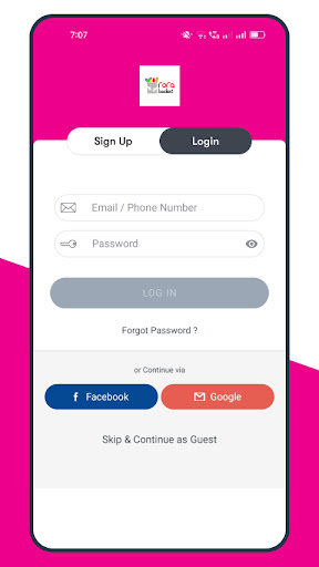 Android application Rorabasket screenshort