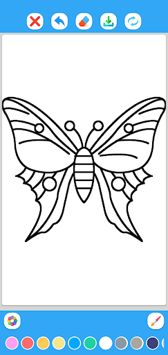 Android application Butterfly Coloring Book screenshort