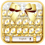 Golden Glitter Bowknot Keyboard Theme icon