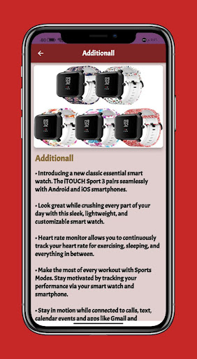 itouch air 3 smart watch Guide Screen 3