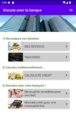 Android application Discute avec ta banque - prêt screenshort