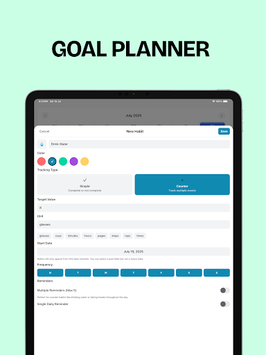 Daily goal tracker HabitShift