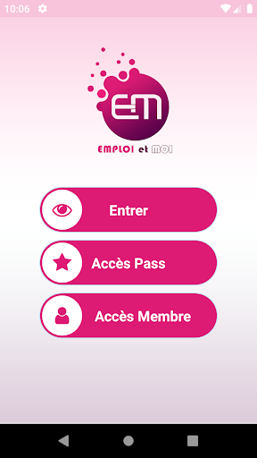 Android application Emploi et Moi screenshort