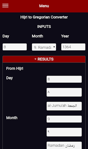 Hijri Gregorian Hijri Calendar Screen 2