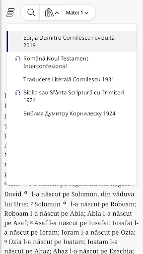 Android application Biblia Română screenshort