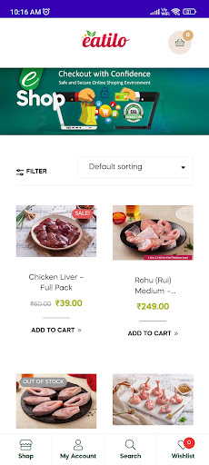 Android application Eatilo - Fresh meat from farm screenshort