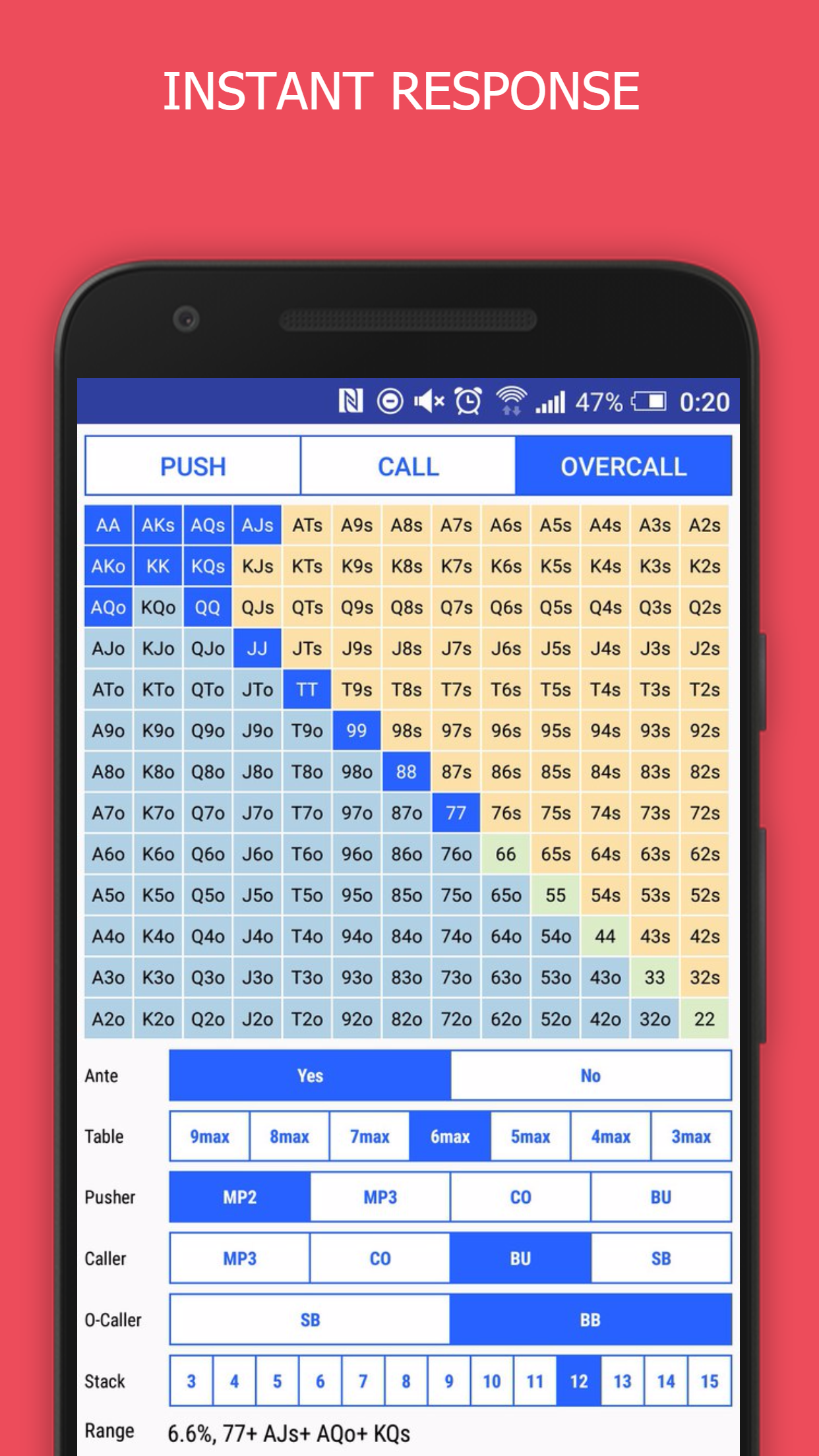 Android application Push Fold Entity screenshort