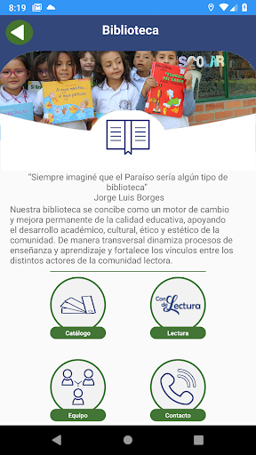 Android application Colegio Bilingüe José max león screenshort