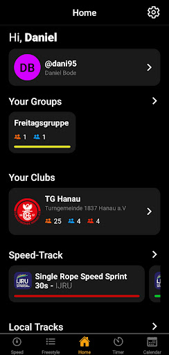 Android application myJumpData screenshort