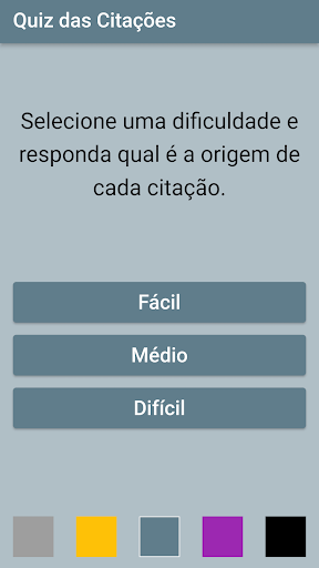 Android application Quiz das Citações screenshort