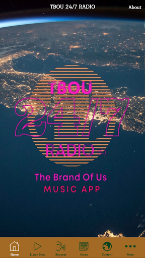Android application TBOU 24/7 RADIO screenshort