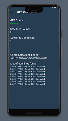 GPS Calibration Screen 3