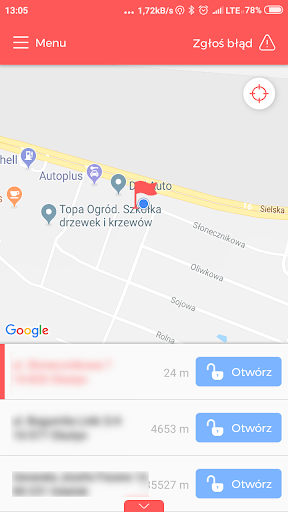 Android application Ratunek bez barier screenshort