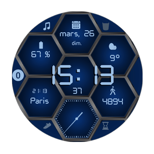 Hexa-Digital Watch Face Logo