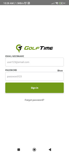GolfTime Screen 2