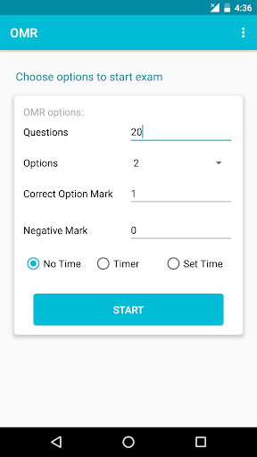Android application OMR screenshort