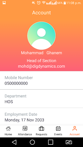 Android application Paradigm 5 HR screenshort