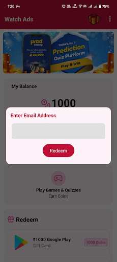 Earn Redeem Code - Watch Ads Screenshot 2 - AppWisp.com