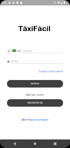 Android application TáxiFácil Motorista screenshort