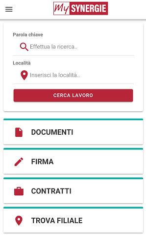 Android application MySynergie screenshort