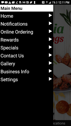 California Pizza & Wings Screen 2