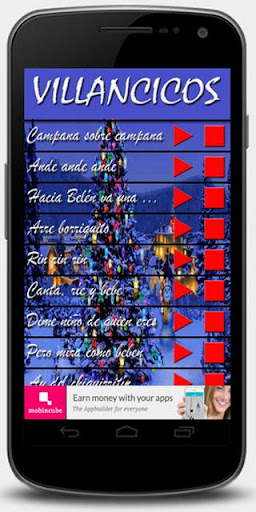 Android application Villancicos Españoles screenshort