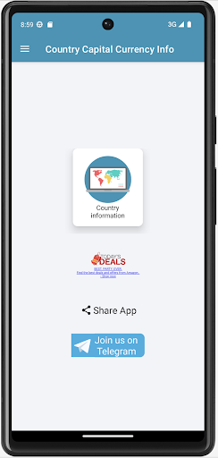 Android application Country Capital Currency Info screenshort