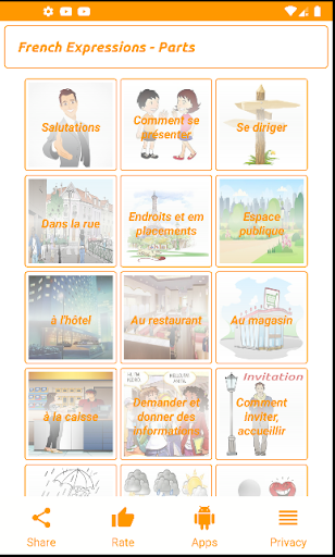 Android application French Expressions screenshort