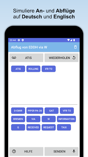 Android application Flugfunktrainer screenshort