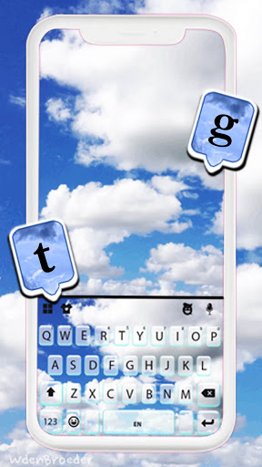 Android application Blue Sky Live Keyboard Backgro screenshort