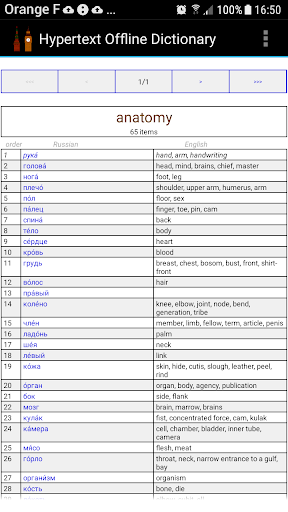 English Russian Dictionary Screen 2